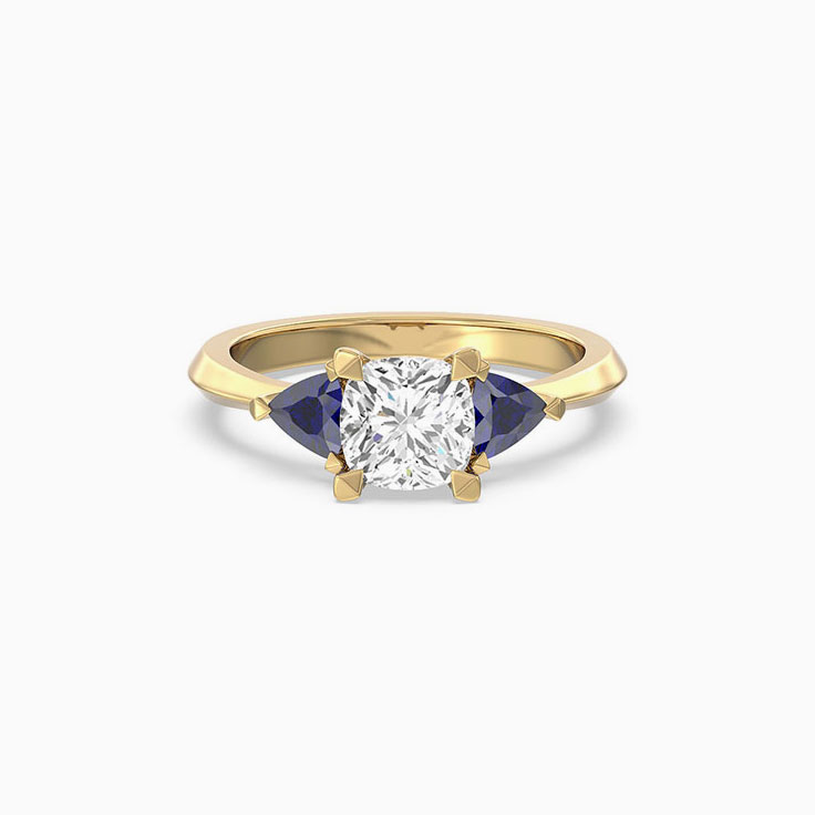Lab Grown Three Stone Diamond Engagement Ring