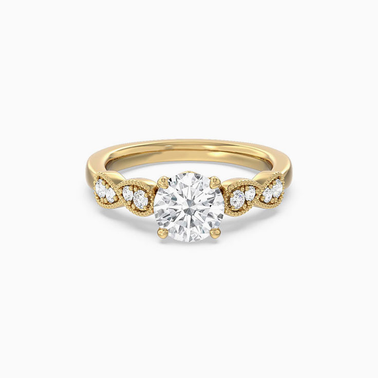 Dual Bezel Set Lab Grown Diamond Engagement Ring