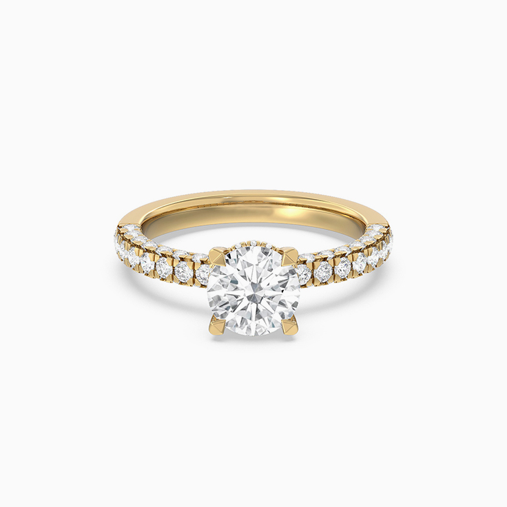 Hidden Accent Lab Diamond Engagement Ring