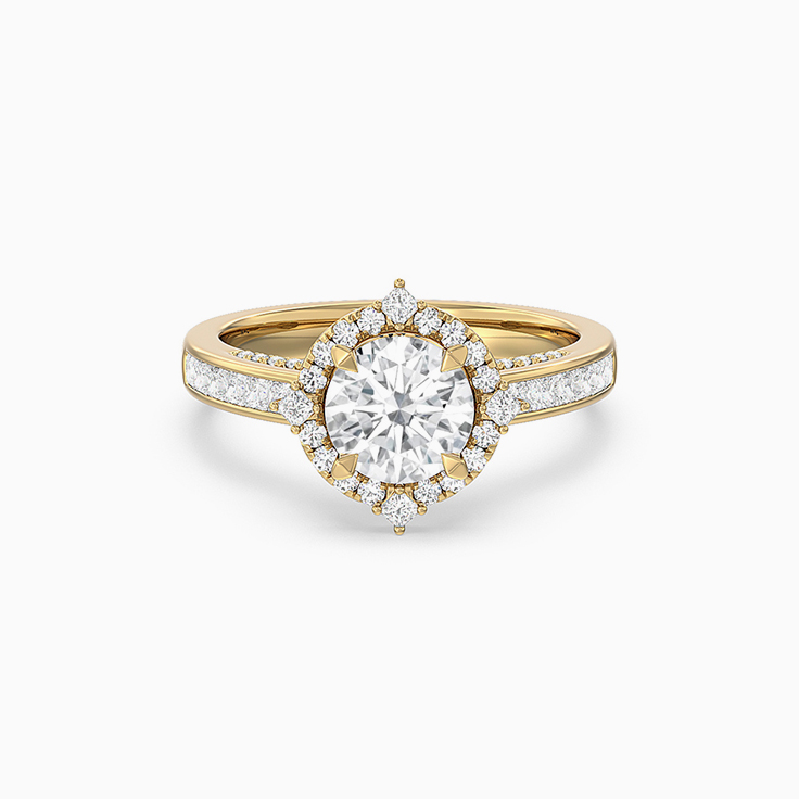 Halo Round Lab Diamond Engagement Ring