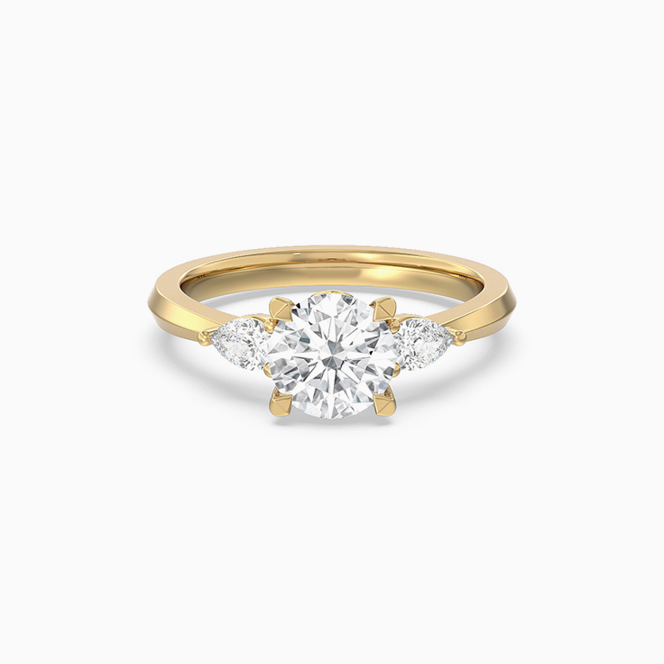 Three Lab Diamonds Engagement Ring