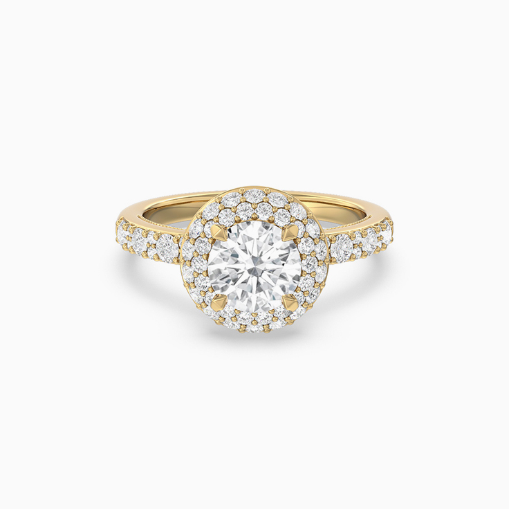 Halo Lab Diamond Engagement Ring