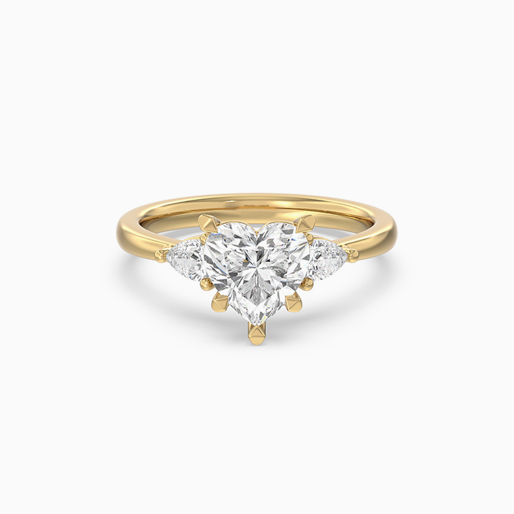 Heart And Pear Lab Diamond Engagement Ring