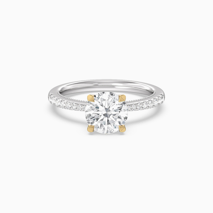 Half Eternity Lab Grown Diamond Engagement Ring
