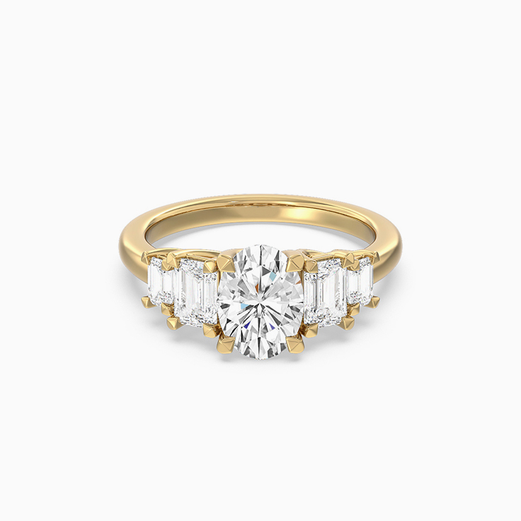 Oval Lab Grown Classic Diamond Engagement Ring