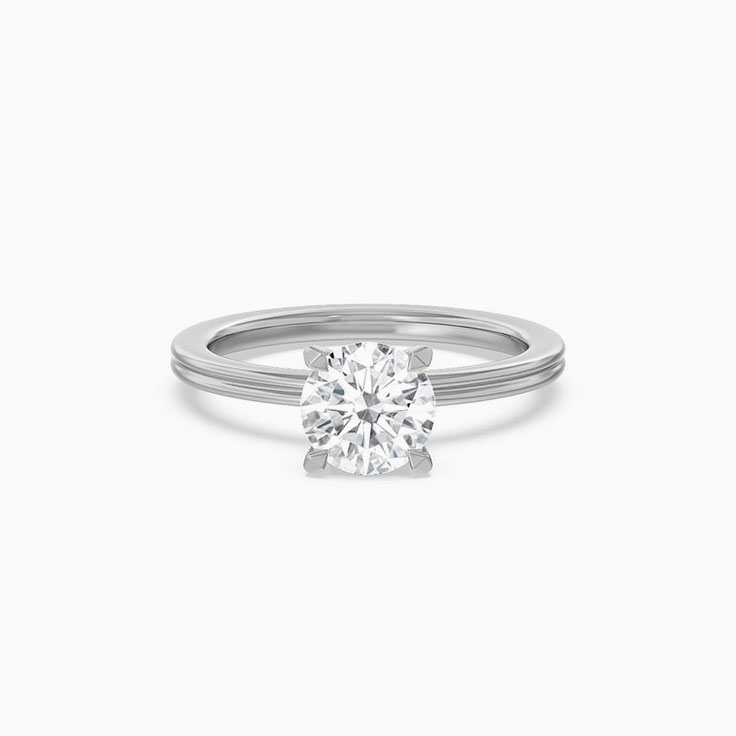 Round Classic Lab Diamond Engagement Ring