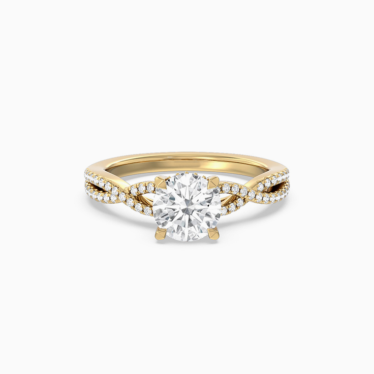Lab Grown Lace Round Diamond Engagement Ring