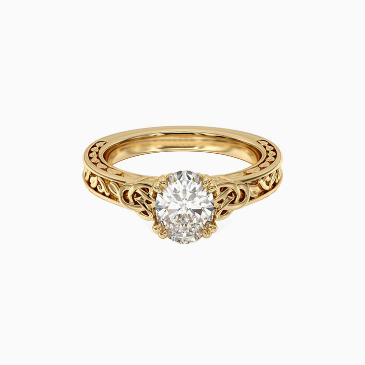 Classic Knot Lab Diamond Engagement Ring