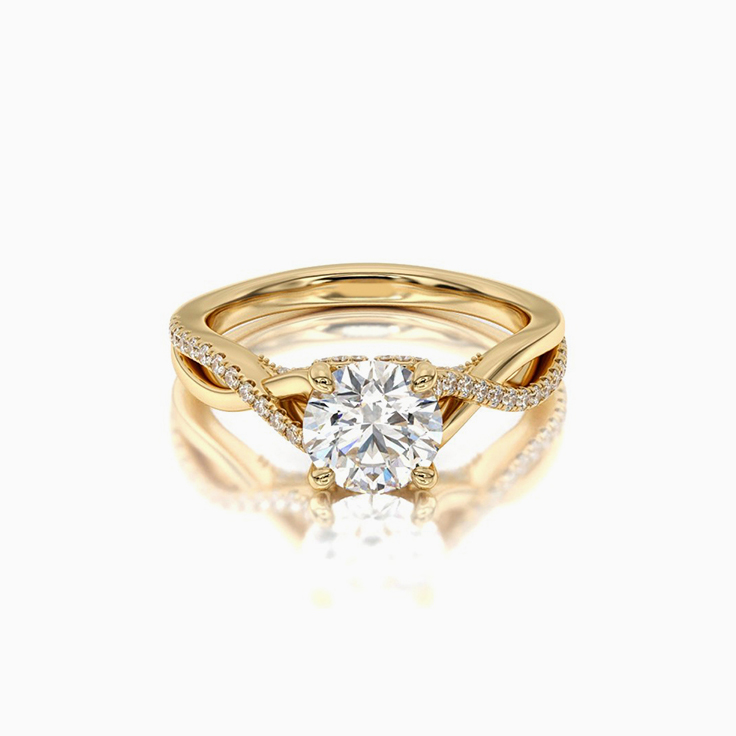 Classy Twisted Lab Diamond Engagement Ring
