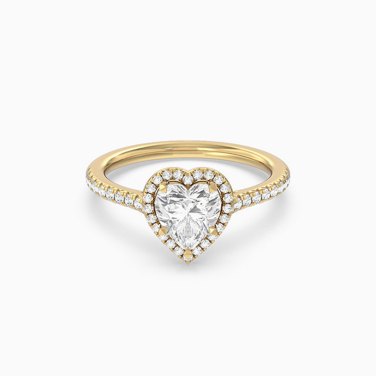 Lab Grown Heart Shape Diamond Engagement Ring