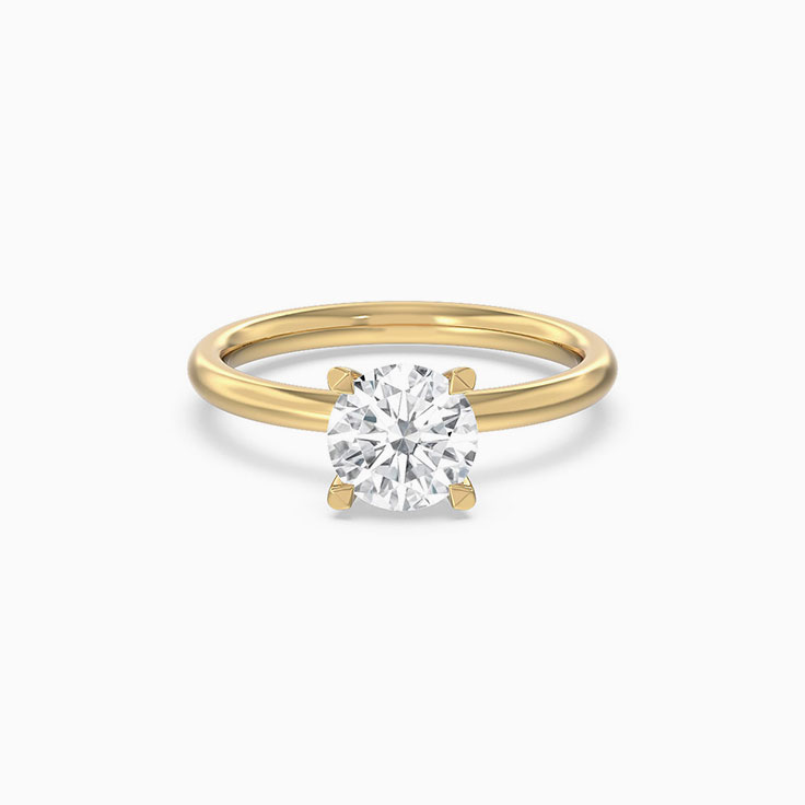 Elegant Round Lab Grown Diamond Engagement Ring