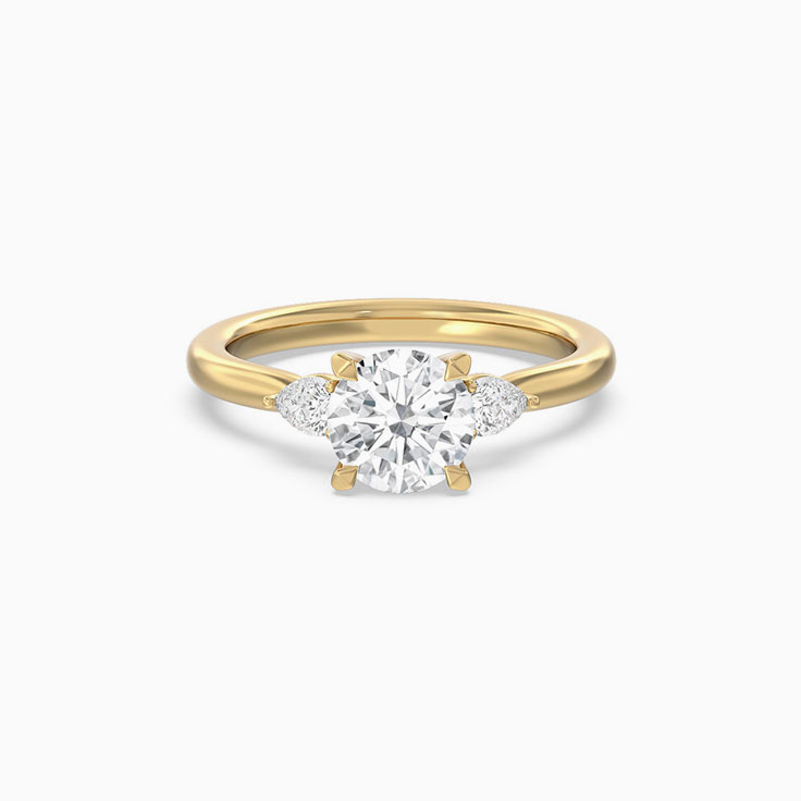 Three Stone Lab Grown Engagement Ring