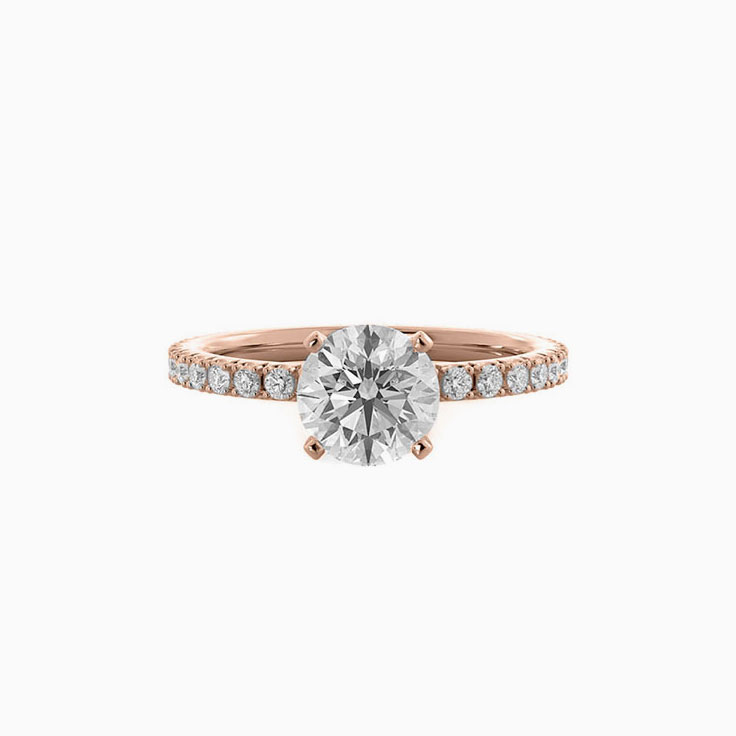 Classic Claw Set Round Lab Diamond Engagement Ring