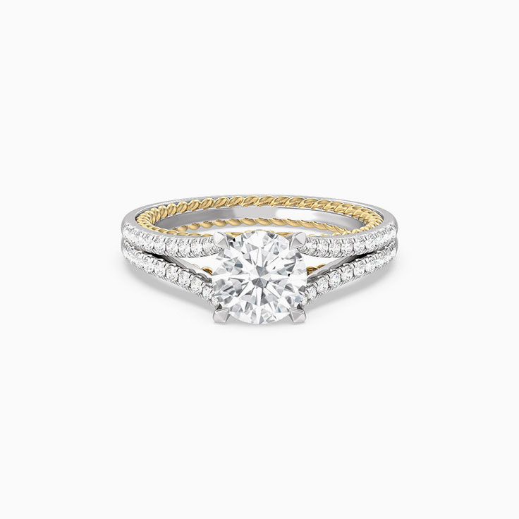 Split Shank Lab Diamond Engagement Ring