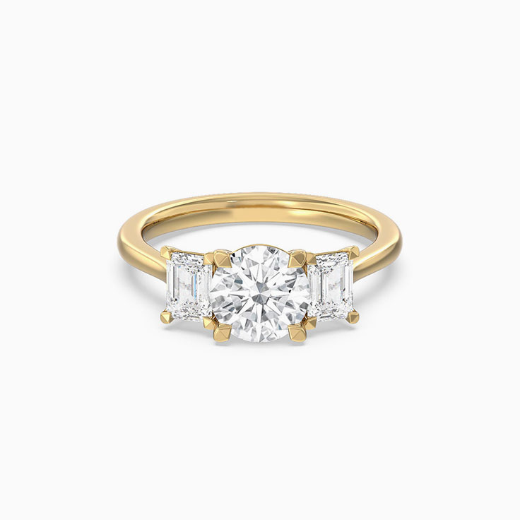 Classic Three Stone Lab Diamond Engagement Ring