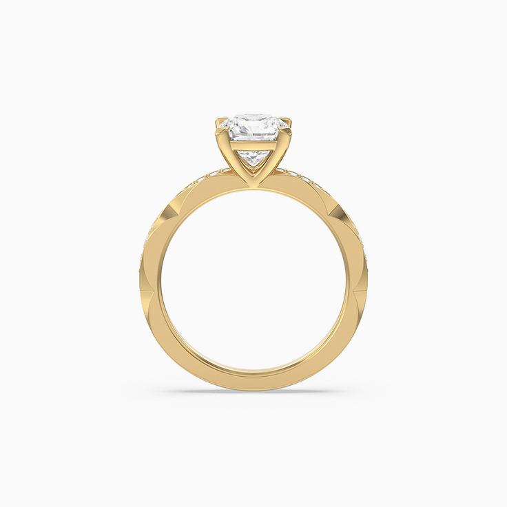 Solitaire Cushion Lab Diamond Ring
