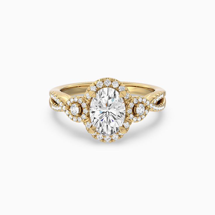 Oval Halo Lab Grown Diamond Ring