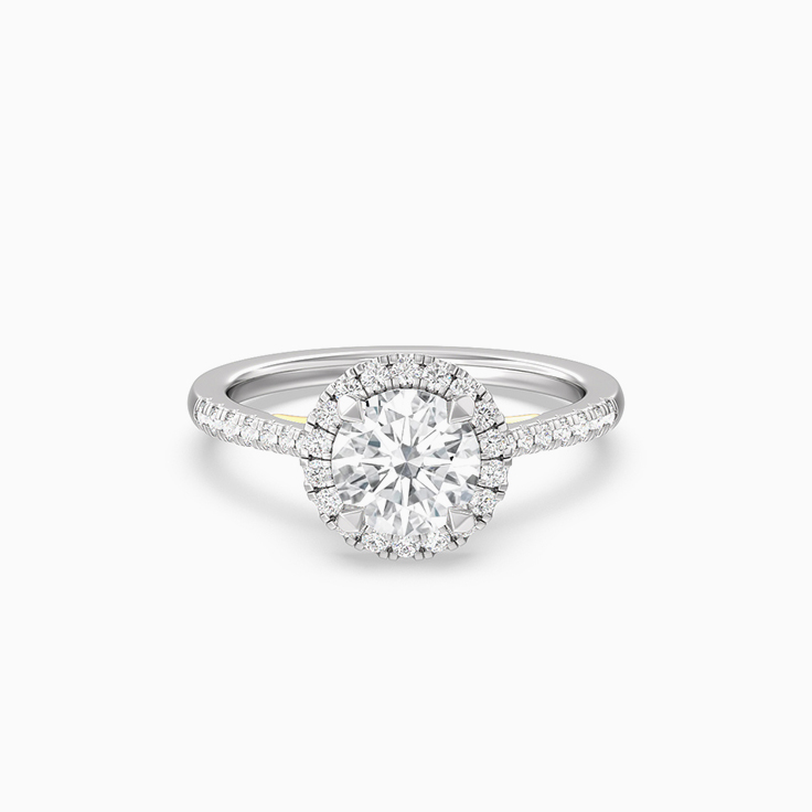 Round Halo Lab Grown Diamond Engagement Ring