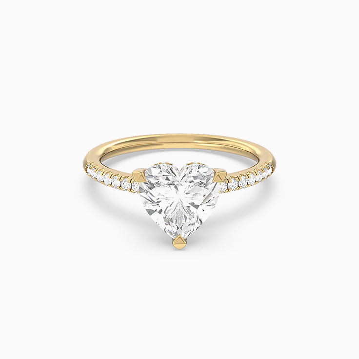 Lab Grown Heart Diamond Engagement Ring