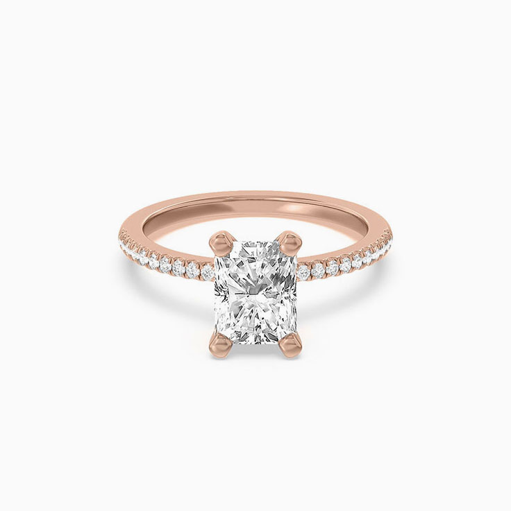 Classic Lab Grown Radiant  Diamond Engagement Ring