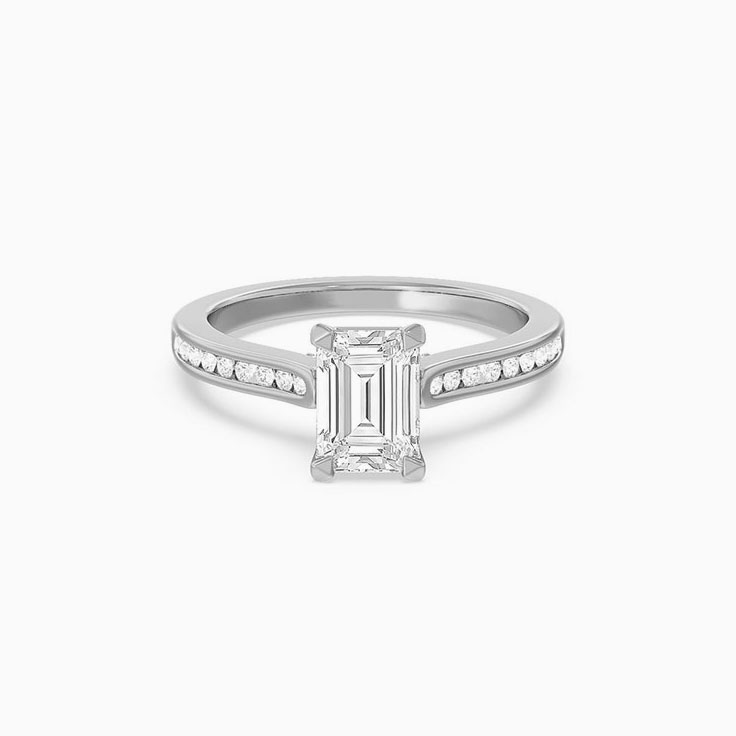 Emerald Cut Lab Grown Diamond Engagement Ring