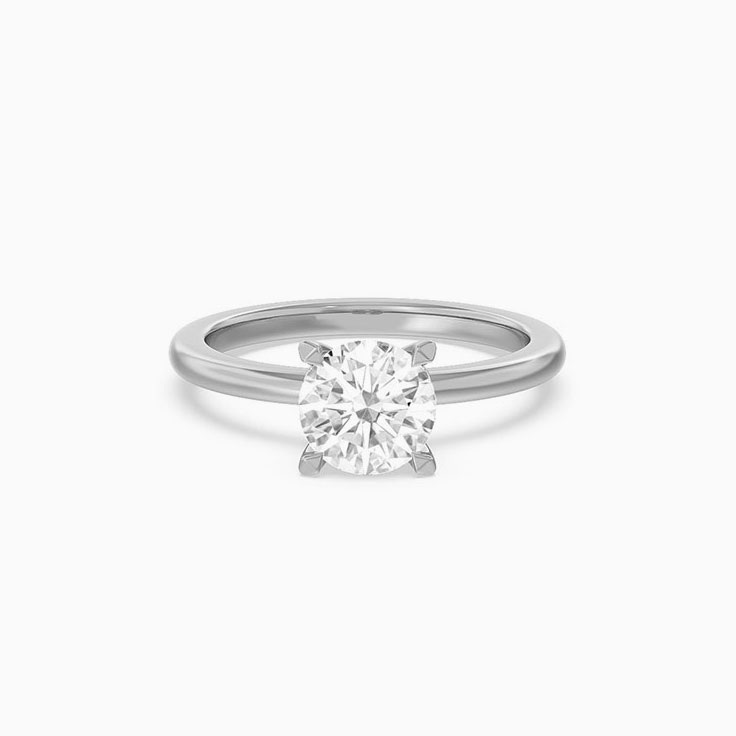 Elegant Lab Grown Round Solitaire Diamond Engagement Ring