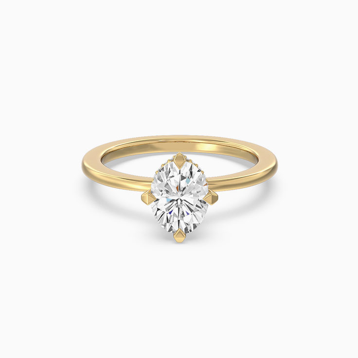 Classic Solitaire Oval Lab Diamond Engagement Ring