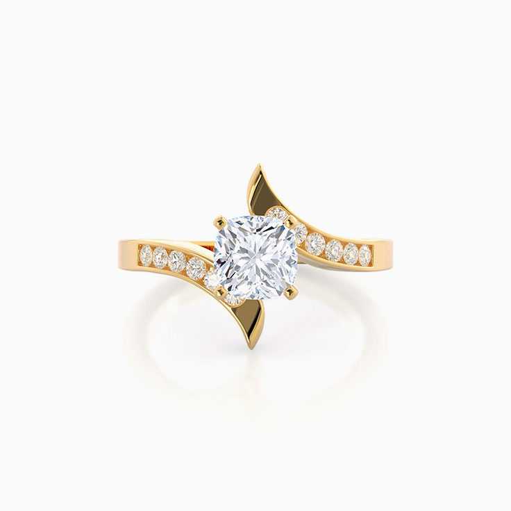 Classic Womens Lab Diamond Engagement Ring