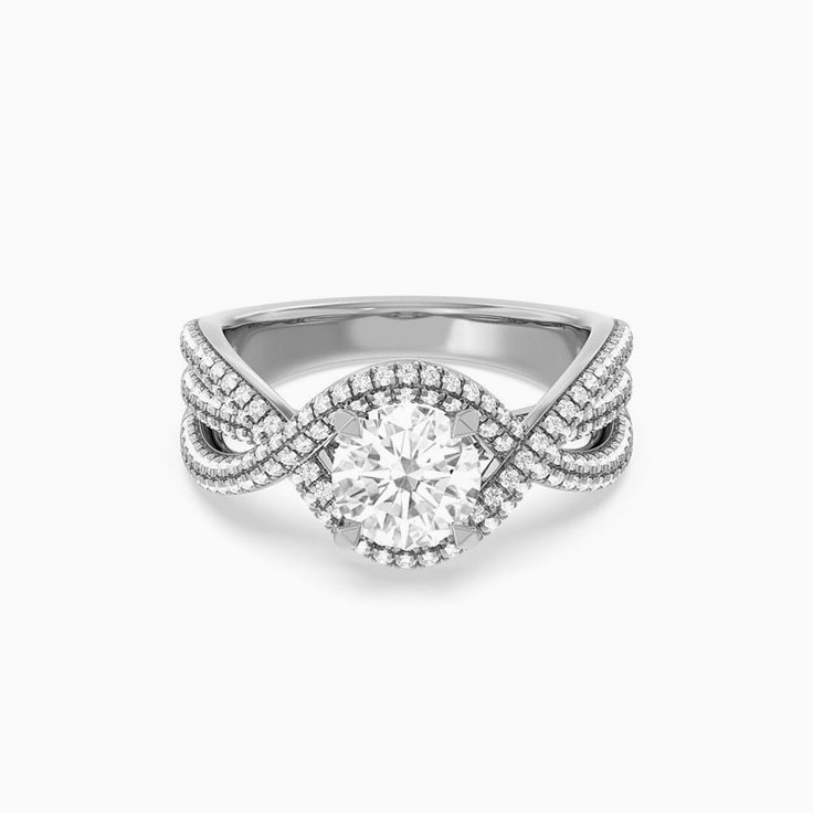 Wrapped Lab Diamond Engagement Ring