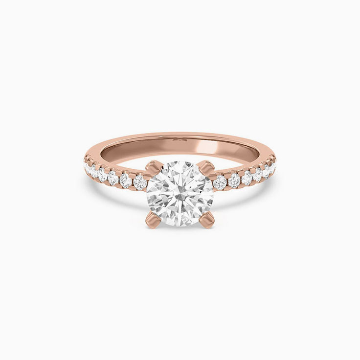 Half Eternity Womens Lab Diamond Engagement Ring