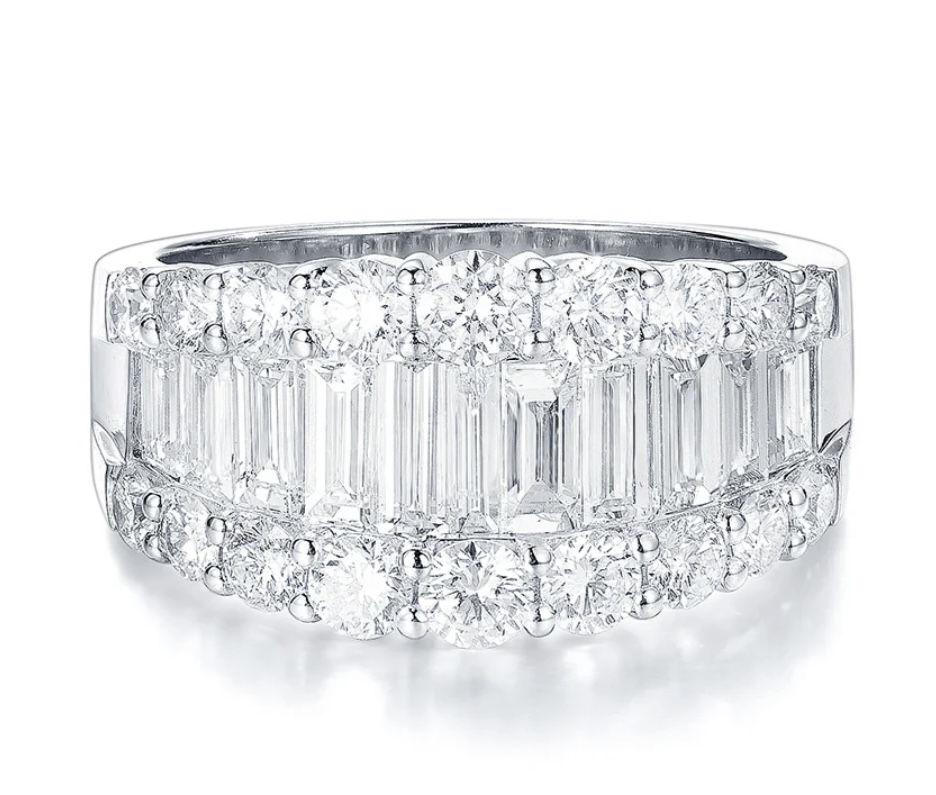 Baguette & Round Diamond Ring