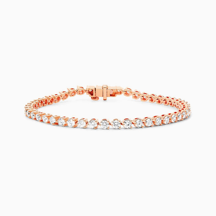 8 Carat Tennis Bracelet In A Three Claw Setting