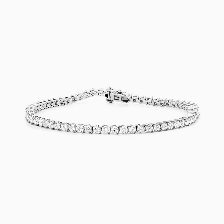3 Carat Tennis Bracelet In A Two Claw Setting