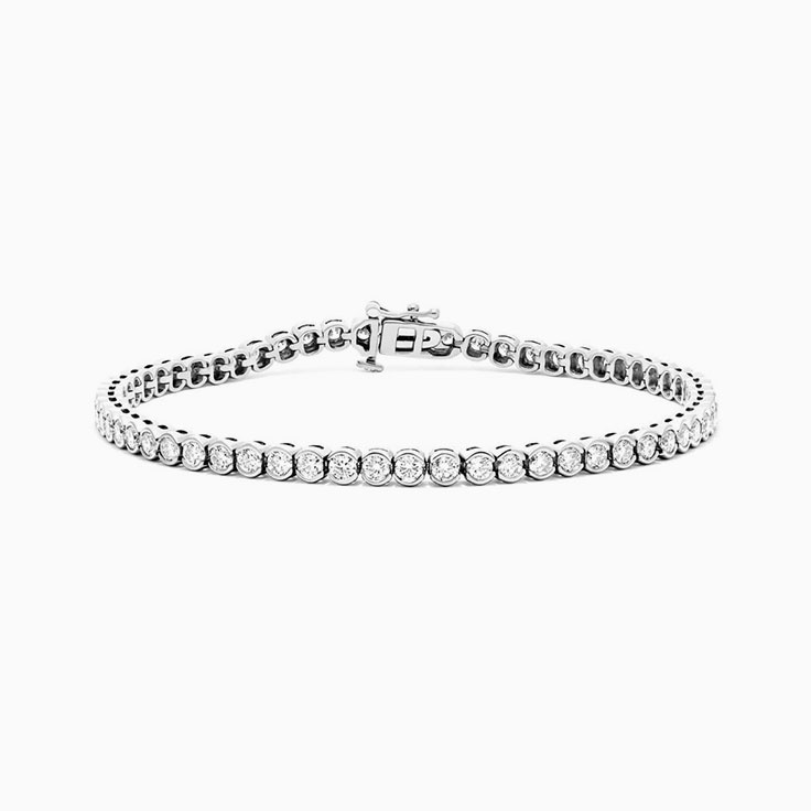 4 Carat Bezel Set Diamond Tennis Bracelet