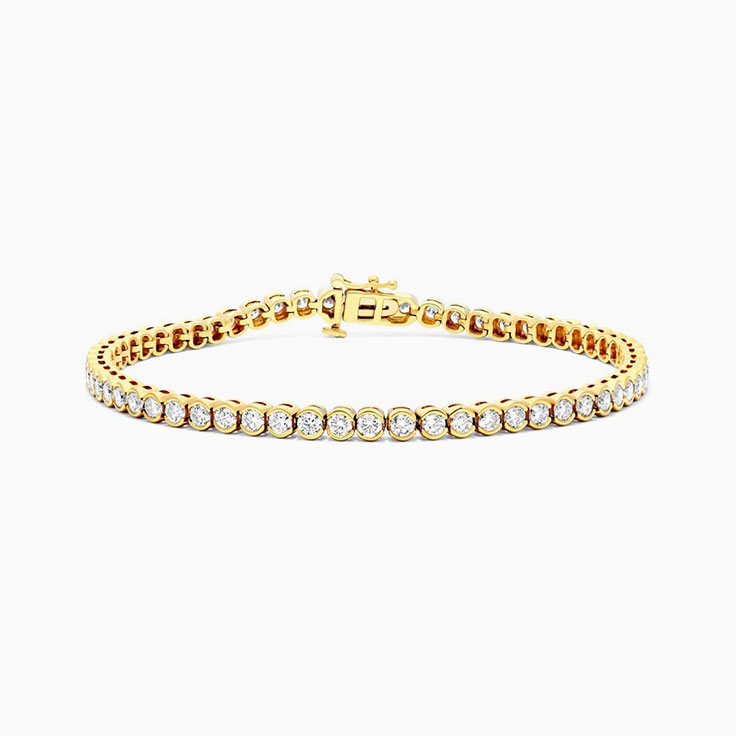 7 Carat Bezel Set Diamond Tennis Bracelet