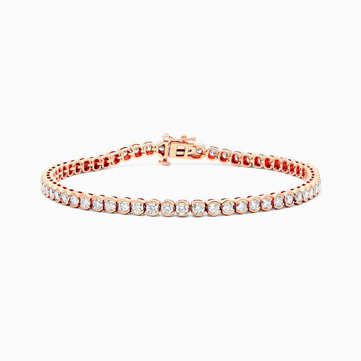 10 Carat Bezel Set Diamond Tennis Bracelet