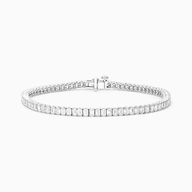 5 Carat Emerald Diamond Tennis Bracelet