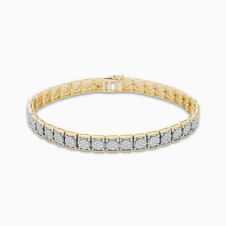 Womens Round Cut Tennis Bracelet