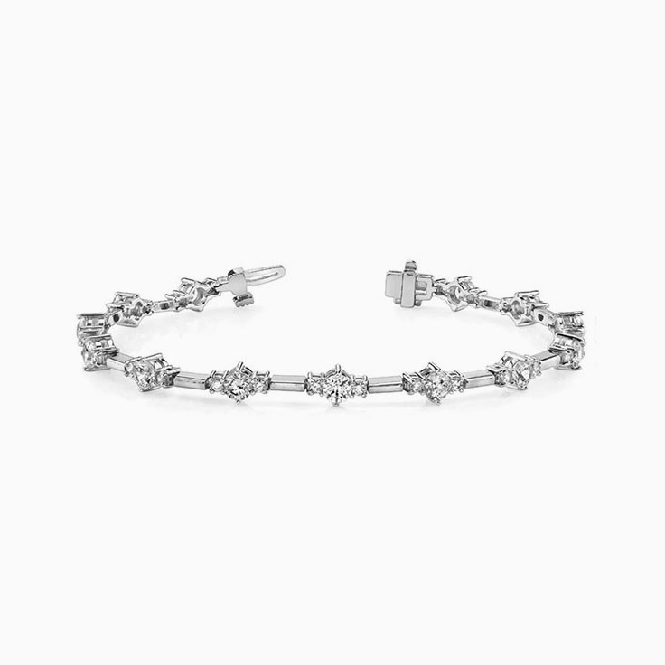 Round Diamond Link Bracelet
