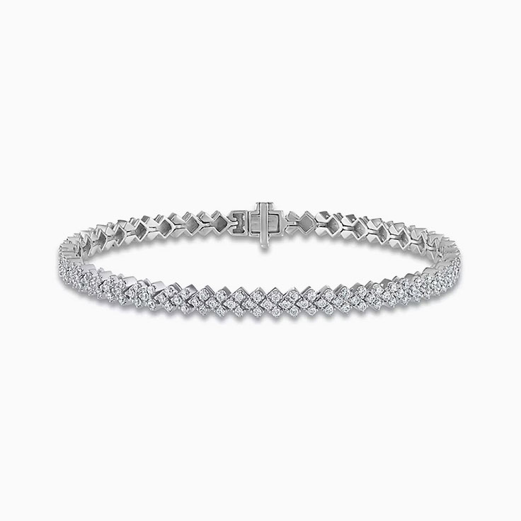 Patterned ladies tennis bracelet