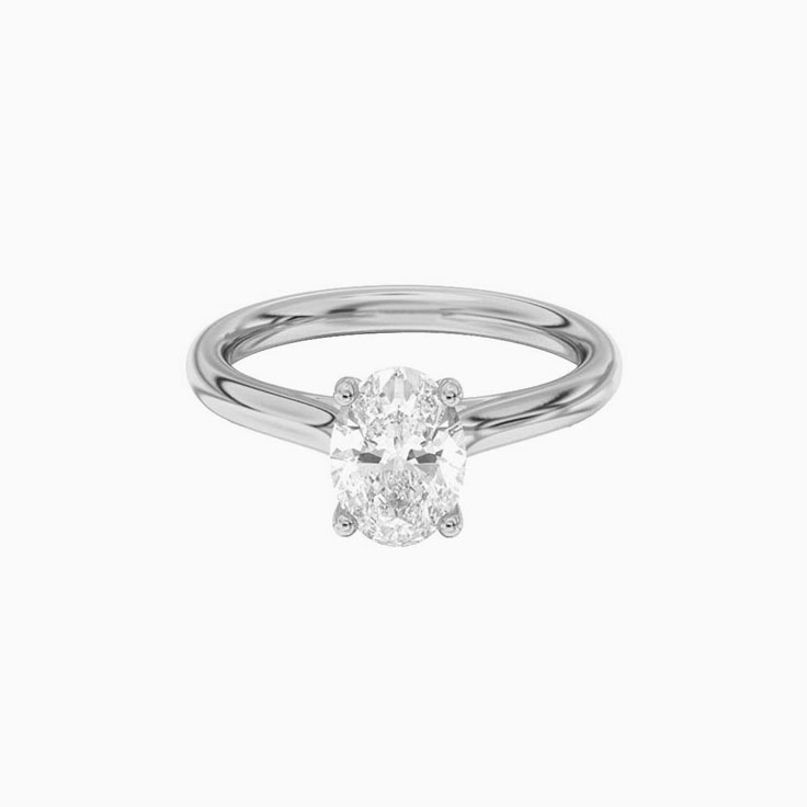 Classic Oval Diamond Engagement Ring