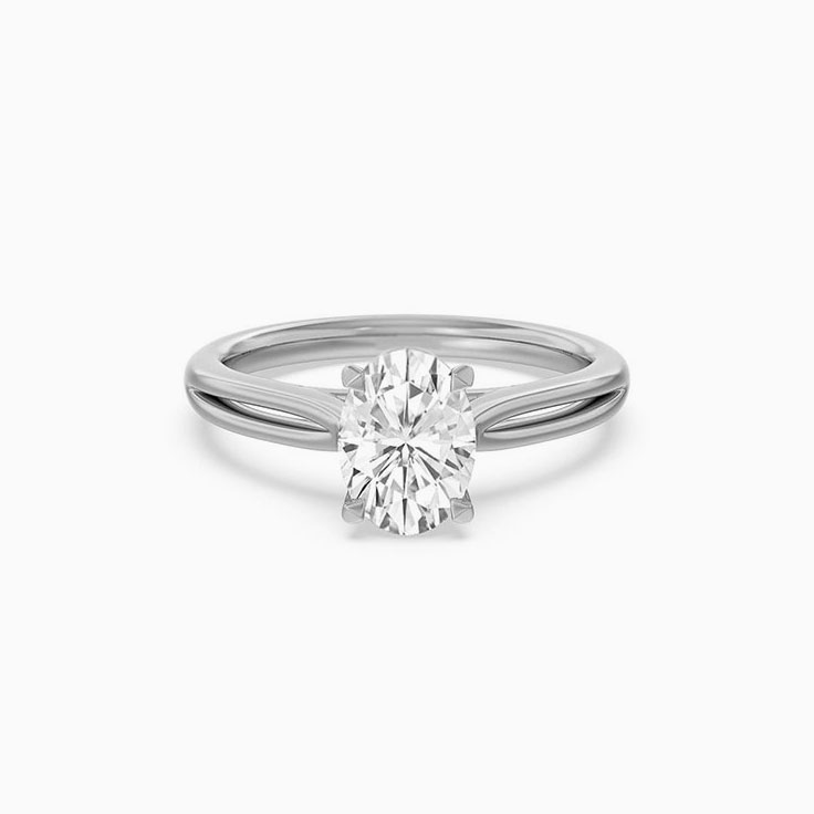 Solitaire Oval Engagement Ring