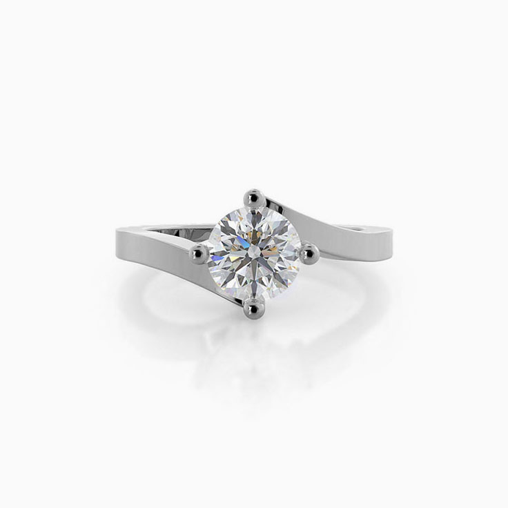 Solitaire Twisted Engagement Ring