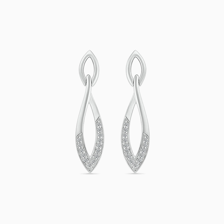 Diamond Accented Dangle Earrings