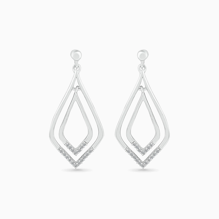 Dual Rhombus Drop Earrings