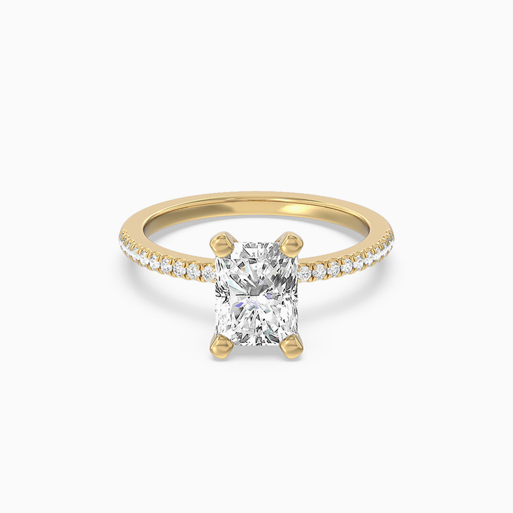 Radiant solitaire Engagement Ring