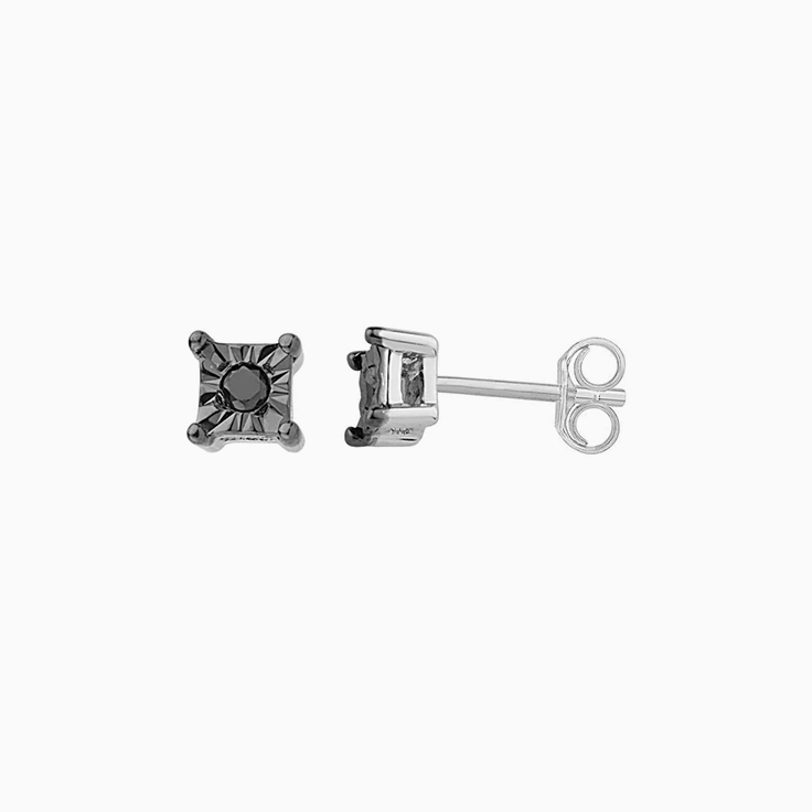 Diamond Accent Square Studs