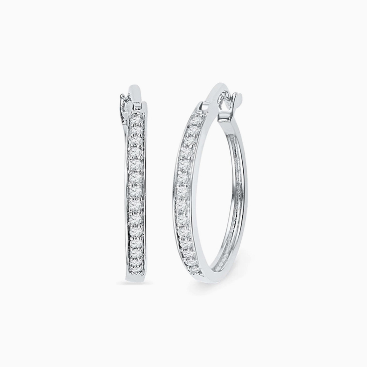 Diamond Hoops Earrings