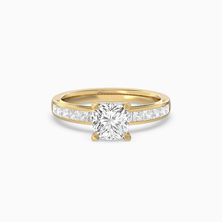 Square Cushion cut Engagement Ring