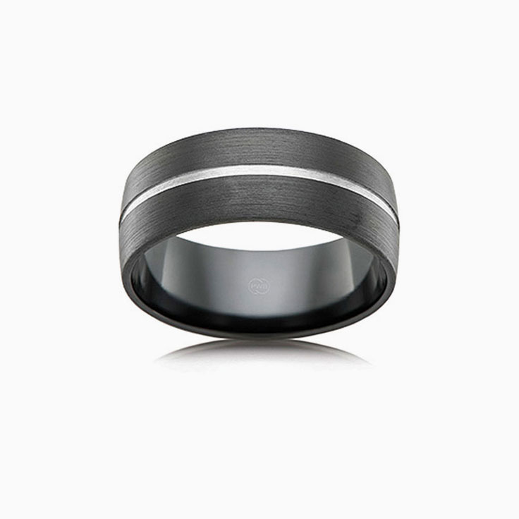 5mm zirconium mens ring
